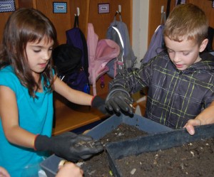 separating the worm castings