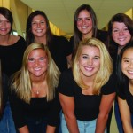 The candidates are pictured above (first row from left) Danielle Landis, Lindsay Hutchinson, Savannah Blake, Lily Ngo (back row from left) Melanie Rupp, Jillian Heckman, Julie Andrusisin, Katie Irwin