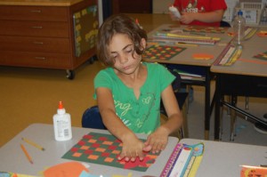 students made pumpkin glyphs
