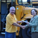 HS bus driver with Dr. Shaffer
