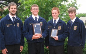 Agriculture Technology and Mechanics - 8th Place team overall - Gold Award Tyler Bauman - Gold Award Alex Cantey - Gold Award Cody Rittenhouse - Silver Award Caleb Hess - Silver Award