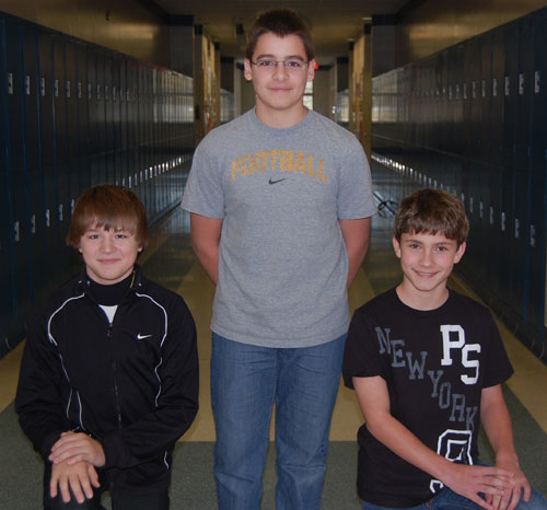 Vinny Vozzella was elected President of the Blue 7 Team. He is pictured (center) with his vice president, Ben Wright (left) and his treasurer, Martin Zavadan (right).