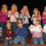 Students made their choice of a head dress – a Native American, a pilgrim or a turkey