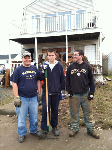 FFA members pictured from left senior Scott Appel, sophomore Justin Burke and freshman Austin McMellen