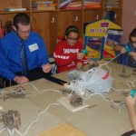 Conestoga 5th graders making Jamestown settlement