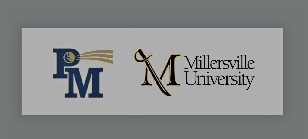 Logo images for Millersville University and Penn Manor School District